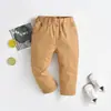 Calças Elásticas Transfronteiriças para Meninos e Meninas Roupa de Primavera e Outono Tendência Cool e Bonitas Calças Casuais Uniforme Escolar