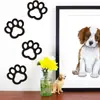 Decoração de Quarto de Cachorro Pegada de Pata Placa Decorativa de Madeira para Filhote para Casa Cozinha Banheiro Quarto Preto