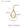 Pingente Simples Japonês e Coreano em Forma de Gota Pingente Vazio para Homens e Mulheres 18K Ouro Artesanato Incrustado Cera de Abelha Esmeralda Turquesa Pingente Pingente