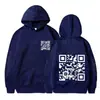 Sudadera Nueva Europea y Americana 2025 Código Bidimensional Pullover Top Holgado
