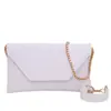 Corrente casual simples transfronteiriça elegante feminina de nicho transfronteiriço bolsa envelope feminina versão coreana moda bolsa de ombro único transversal sob o braço
