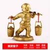 Estatueta de Criança de Latão Atrai-Riqueza, Decoração de Casa para Boa Sorte, Ornamento de Interior, Decoração de Bronze para Sala de Estar