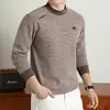 Nueva Sudadera con Capucha de Manga Larga para Hombre Otoño Jersey de Cuello Redondo Top Capa Base de Moda Camiseta de Manga Larga para Hombre