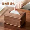 Caja de Pañuelos de Nogal Negro Sala de Estar Comedor Mesa Mesa de Centro Caja de Papel Caja de Pañuelos de Madera Maciza Caja de Papel Caja de Servilletas