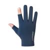 Luvas de pesca de duas pontas com proteção solar de seda gelada, antiderrapantes, para fitness, ciclismo, alta elasticidade, secagem rápida, luvas anti-ultravioleta para dirigir