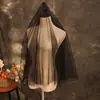 Nuevo Velo Negro de Novia Estilo Foto Cosplay de Halloween Encaje Bordado Negro 1.5/ 3m Lote de Velos