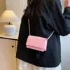 Bolso de Hombro Retro de Tela de Fieltro 2025 Nuevo Bolso de Mano Casual Moda Axila Simple Cruzado Pequeño Cuadrado de Color Puro