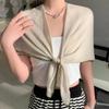 Pañuelo Cuadrado Grande de Color Puro de Alta Gama de 90 cm, Pañuelo de Seda de Algodón y Lino, Turbante para Mujer, Pañuelo Delgado, Chal Protector Solar, Pañuelo de Gasa