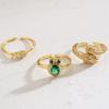 Aogu Europeo y Americano Ins Celebridad de Internet Oro Real Galvanizado Circonita Anillo de Animal para Mujer Nicho Anillo Personalizado Suministro Transfronterizo