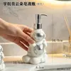 Dispensador de Sabonete Líquido e Álcool em Gel Criativo de Astronauta Tipo Pressão Garrafa de Gel de Banho para Decoração de Banheiro Doméstico