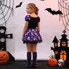 El más vendido en Europa y América, falda tutú de estilo oscuro temática de Halloween para niñas pequeñas, estampado completo, súper llamativa, 22