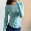 LULU Sports Camiseta Elástica de Manga Larga para Correr para Mujer Ajustada Traje de Yoga Entrenamiento Pilates Fitness Top Otoño e Invierno