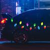 RFM029 Bombilla de Luz Navideña Calcomanía para Coche Magnética Rejilla de Panal Calcomanía Reflectante Decoración Festiva Calcomanía para Refrigerador Puerta de Garaje