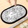 Alfombra de baño con diatomeas para puerta de entrada, absorbente de agua, antideslizante