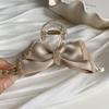 Pinza para el cabello francesa retro con lazo y pedrería, elegante y distinguida, clip de tiburón para la parte posterior de la cabeza, accesorio para el cabello de lujo accesible y de alta gama