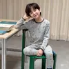 Nuevo Color 10A Antibacteriano para Bebé Sin Costuras Clase A Ropa Interior Cálida Unisex Niños Pijama de Dibujos Animados Ropa para el Hogar de Costilla de Lana