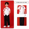 Trajes de Performance Coral para o Dia das Crianças Estilo Chinês Trajes de Performance para Reunião Esportiva de Meninos e Meninas Recitação de Poesia Estilo Chinês