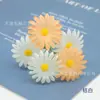 Fio de Flores Crisântemo Artificial Phoenopsis para Decoração de Casa Kit de Materiais DIY, Materiais para Caixa de Flores, Cabeças de Flores de Seda, Fazendo 5 Margaridas Pequenas
