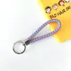 Llavero creativo llavero de cuerda de cuero cordón para llaves colgante de joyería cordón tejido fábrica de cuerda de cuero venta al por mayor