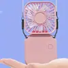 Ventilador Portátil de Mano Mini Pequeño Colgante de Cuello Plegable de Escritorio Alta Duración Silencioso Carga USB Portátil de Múltiples Velocidades