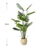 Estilo Ins Escandinavo Planta Artificial Planta Verde Biônica Enfeites Decorativos Monstera Falsa Sala de Estar Interior Árvore em Vaso de Chão