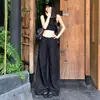 Calça de Terno Casual Jovem Laranja#Temperamento Moda Não Apertada na Perna Micro Flare Feminina Solta Emagrecimento Caimento Preguiçoso Versátil Comprimento Total