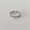 Anillos apilables de marca nicho coreana para mujer, estilo nuevo, personalidad retro Ins europea y americana, anillo abierto simple de dedo índice transfronterizo