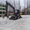 Fabricante Original Máquina Pinza para Troncos de 120 Ruedas, Excavadora para Carga y Descarga de Madera, Excavadora de Tracción en las Cuatro Ruedas para Proyectos de Construcción y Movimiento de Tierras