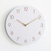 Reloj de pared de madera MDF, redondo, de madera, para sala de estar, dormitorio, silencioso, de 12 pulgadas