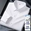 Comercio exterior transfronterizo camisa de manga larga para hombre 100% algodón tela oxford, camisa de color liso casual de negocios sin arrugas, venta al por mayor para hombre