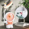Despertador de escritorio para estudiantes, reloj de astronauta para el hogar de los niños, sacapuntas, carga, lámpara de escritorio, carga USB, luz nocturna LED