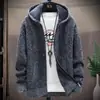 2026 Novo Suéter Jaqueta Masculina Outono/Inverno Estilo Coreano Tendência Casual Cardigan de Tricô Suéter Masculino com Capuz