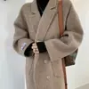 [Camello Bebé Mejorado] Abrigo de Lana Doble Cara para Mujer, Abrigo Corto de Lana Pequeño