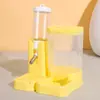 Dispensador de agua para hámster 2 en 1 alimentador automático de agua y comida, botella de agua al vacío para hámsteres dorados, comedero a prueba de fugas