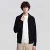 Suéter de tricô estilo vintage APO masculino, com gola de lapela, oferecendo um visual descontraído e luxuoso; cardigã de caimento solto, peça externa masculina
