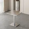 Mesa de jantar de aço inoxidável, balcão de lanches, cafeteria, loja de milk tea, conjunto de mesa e cadeira para restaurante fast-food, mesa de aço inoxidável para restaurante, mesa de jantar comercial