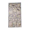 Pegatinas de Resina de Cristal DIY Amapola Material Dorado Autoadhesivas Relleno Decoración de Mesa Letras Pegatinas Transparentes