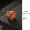 Dragón de barro amarillo de arcilla púrpura, lindo y encantador, un adorno de mascota de té que promueve la riqueza, un juguete de té premium hecho a mano, accesorio de decoración para mesa de té