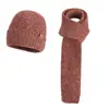 Conjunto de Tres Piezas de Invierno para Exteriores: Gorro de Lana Tejido Cálido, Gorro de Punto con Forro de Forro Polar Europeo y Americano, Protección contra el Frío para las Orejas, Guantes, Bufanda