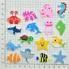 Pingentes de Sapato de Animais Marinhos Borracha Macia de PVC Decorações de Sapato do Mundo Subaquático Fivela de Sapato Removível DIY Decoração Atacado