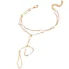 Pulsera de Dedo de Moda Transfronteriza Europea y Americana, Diseño de Lujo Ligero, Cadena Integrada en Cadena para Dedos, Lujo Ligero, Estilo Versátil para el Día a Día
