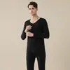 Novas roupas de outono masculinas calças compridas terno superfície AB camisa básica escovada par roupa íntima térmica sem costura feminina
