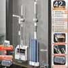 Mop Plano Mãos Livres Modelo Novo para Uso Doméstico, Limpeza em Um Passo Mop Preguiçoso, Mop de Chão com Refil de Tira