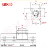 Soporte Cilíndrico de Aluminio Eje de Luz Guía Lineal SBR10121620253035 Carril Deslizante de Alta Resistencia Deslizador LMZ01