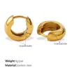 Novos Brincos de Argola Geométricos de Verão de Alta Qualidade Estilo Ins Cool Aço Inoxidável Banhado a Ouro 18K Brincos Simples para o Dia a Dia