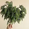 Amazon Transfronteiriço Cola Suave Artificial Folhas de Pinheiro e Galhos de Cipreste Plantas Verdes Decorativas Paisagem Artificial Layout de Plantas