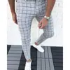 Pantalones Casuales de Lápiz a Cuadros para Hombre, Invierno Nuevo, Amazon