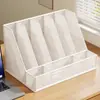 Suporte para documentos, organizador de arquivos de mesa, caixa de armazenamento de arquivos de mesa de escritório multifuncional com porta-canetas e prateleira de classificação