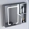 Gabinete de Espejo Estilo Simple, Caja de Espejo, Combinación Integrada de Gabinete de Baño, Caja de Almacenamiento Separada, Espejo de Almacenamiento Montado en Pared para Baño