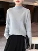 Nuevo Otoño 2026 Suéter Jersey de Lana 100% Pura para Mujer, Top de Punto Estilo Sencillo
